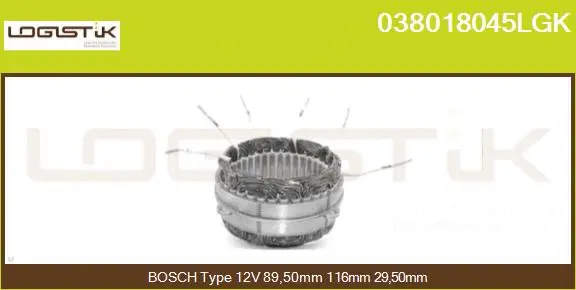 Stator, alternator (038018045LGK)