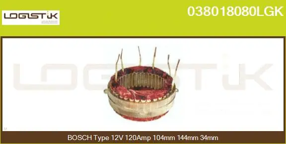 Stator, alternator (038018080LGK)