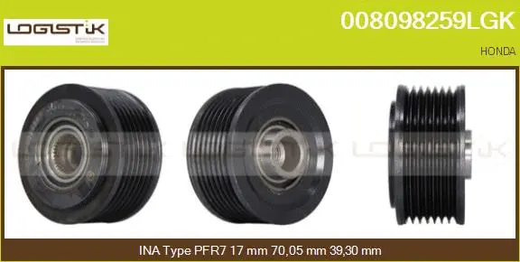 Belt Pulley, alternator (008098259LGK)