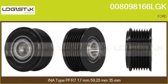 Belt Pulley, alternator (008098166LGK)