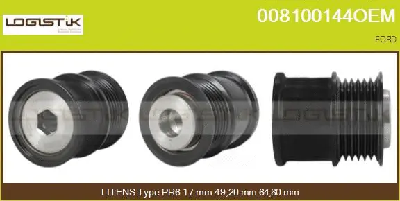 Belt Pulley, alternator (008100144OEM)