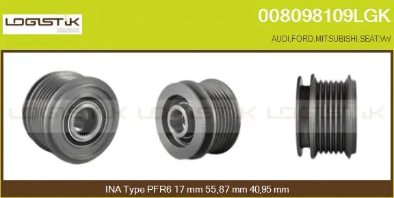 Belt Pulley, alternator (008098109LGK)