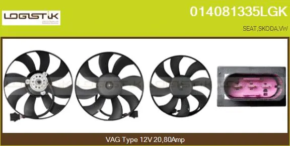 Fan, engine cooling (014081335LGK)