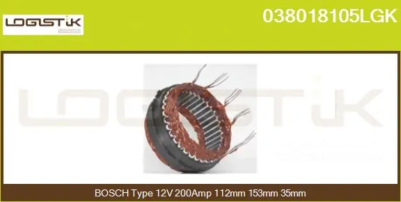 Stator, alternator (038018105LGK)