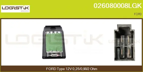 Resistor, interior blower (026080008LGK)