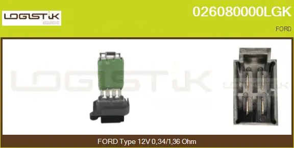 Resistor, interior blower (026080000LGK)