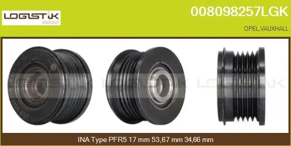 Belt Pulley, alternator (008098257LGK)
