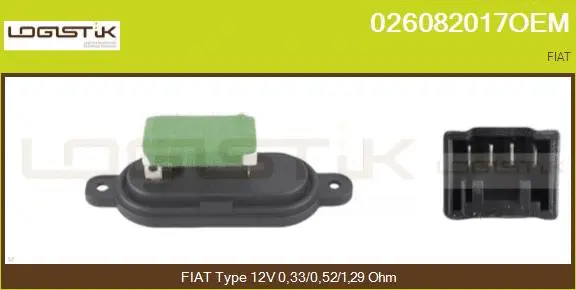 Resistor, interior blower (026082017OEM)