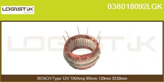 Stator, alternator (038018092LGK)