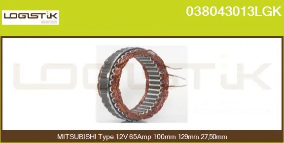 Stator, alternator (038043013LGK)