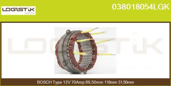 Stator, alternator (038018054LGK)