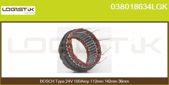 Stator, alternator (038018634LGK)