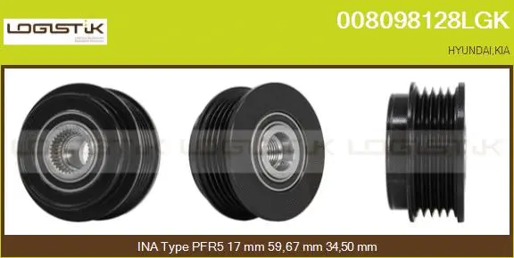 Belt Pulley, alternator (008098128LGK)