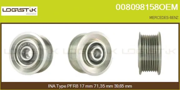 Belt Pulley, alternator (008098158OEM)