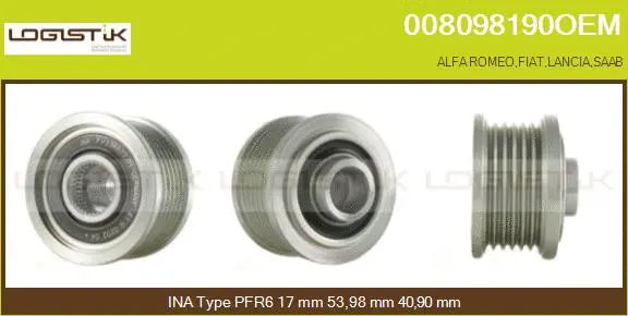 Belt Pulley, alternator (008098190OEM)