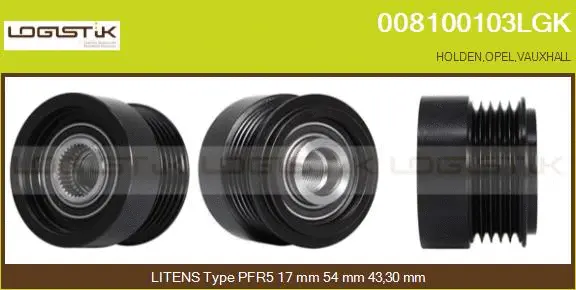 Belt Pulley, alternator (008100103LGK)