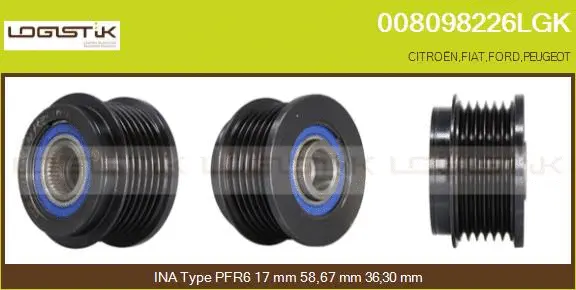 Belt Pulley, alternator (008098226LGK)