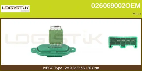 Resistor, interior blower (026069002OEM)