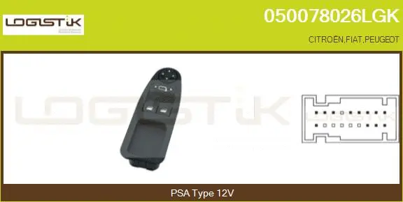 Switch, window regulator (050078026LGK)