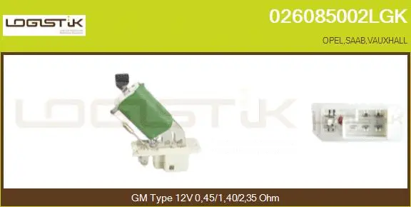 Resistor, interior blower (026085002LGK)