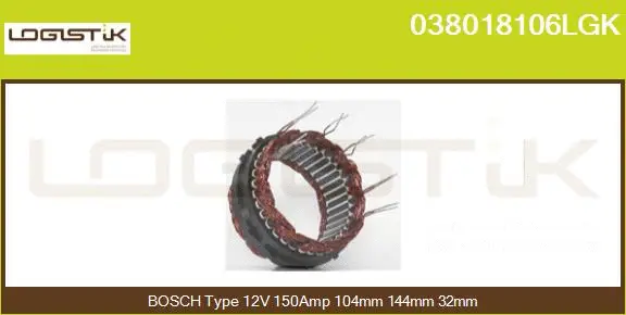 Stator, alternator (038018106LGK)