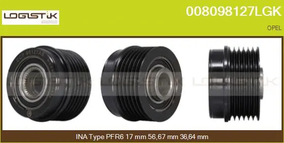 Belt Pulley, alternator (008098127LGK)