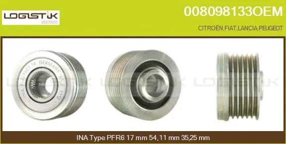 Belt Pulley, alternator (008098133OEM)