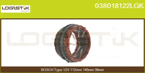 Stator, alternator (038018122LGK)