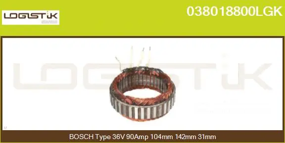 Stator, alternator (038018800LGK)