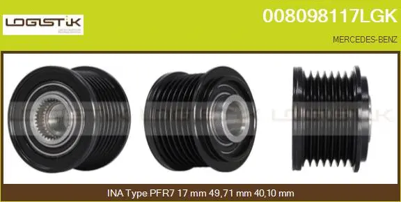 Belt Pulley, alternator (008098117LGK)