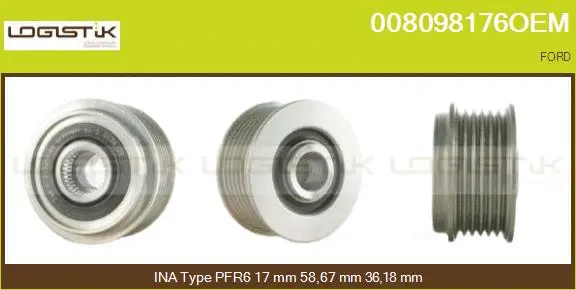 Belt Pulley, alternator (008098176OEM)