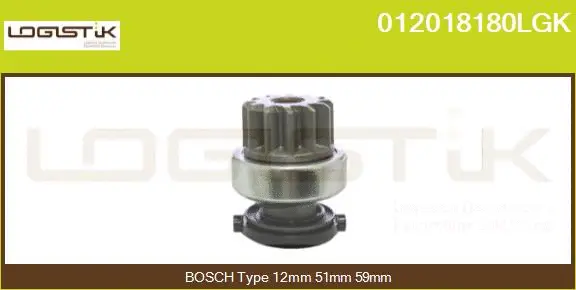 Pinion, starter (012018180LGK)