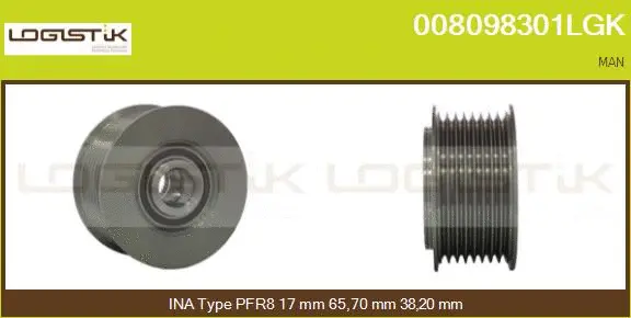 Belt Pulley, alternator (008098301LGK)