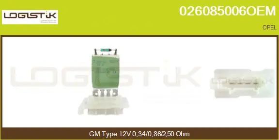 Resistor, interior blower (026085006OEM)