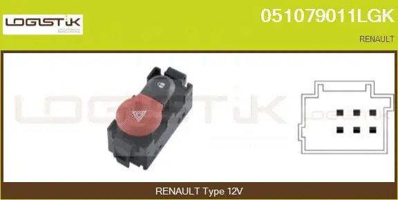 Hazard Warning Light Switch (051079011LGK)