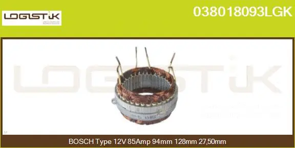 Stator, alternator (038018093LGK)