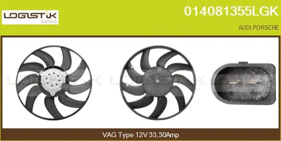 Fan, engine cooling (014081355LGK)