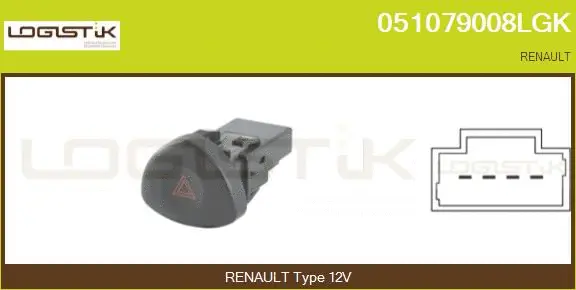 Hazard Warning Light Switch (051079008LGK)