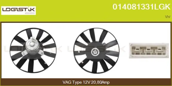 Fan, engine cooling (014081331LGK)