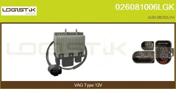 Series resistor, electric motor (radiator fan) (026081006LGK)