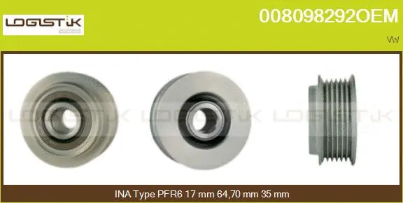 Belt Pulley, alternator (008098292OEM)