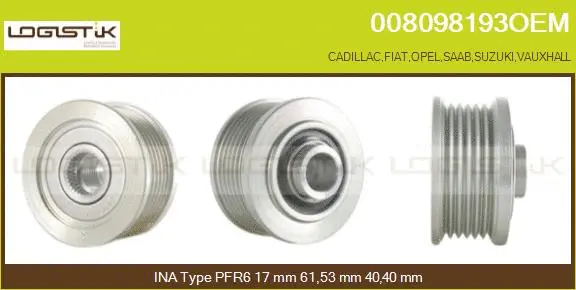 Belt Pulley, alternator (008098193OEM)