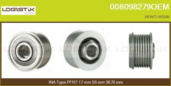 Belt Pulley, alternator (008098279OEM)