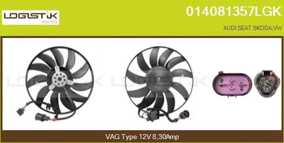 Fan, engine cooling (014081357LGK)