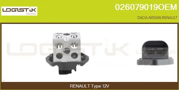 Series resistor, electric motor (radiator fan) (026079019OEM)