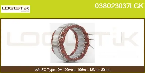 Stator, alternator (038023037LGK)