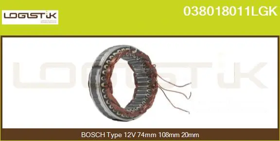 Stator, alternator (038018011LGK)
