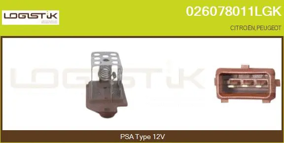 Series resistor, electric motor (radiator fan) (026078011LGK)