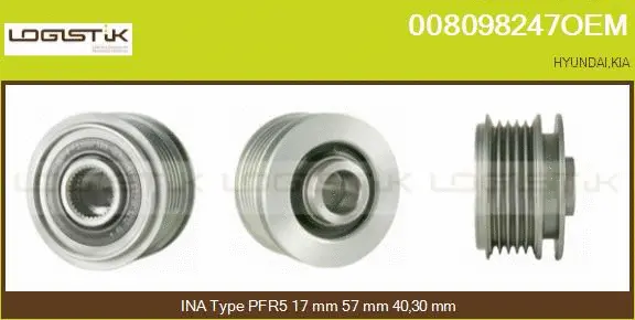 Belt Pulley, alternator (008098247OEM)