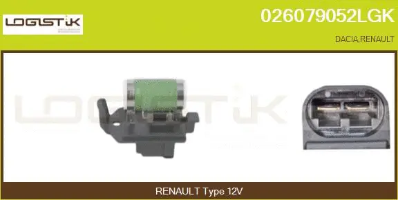 Series resistor, electric motor (radiator fan) (026079052LGK)